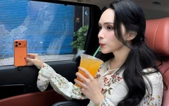 Sao khoe khéo iPhone 17, Hương Giang gây sốt với 'nước cam'