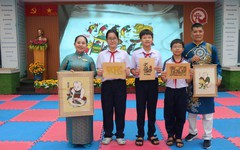 Học sinh Trường THCS Lý Thánh Tông mê mẩn tiết mỹ thuật trải nghiệm