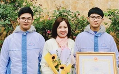 Hai anh em sinh đôi ở xứ Thanh đoạt giải nhất môn toán quốc gia