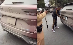 Dân mạng sáng tạo thanh gạt bùn cho biển số ô tô