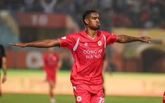 Công An Hà Nội - Ninh Bình (hết hiệp 1) 3-1: Alan lập hat-trick