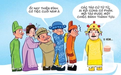 Táo quân đu trend 'cắm nến thành tựu'