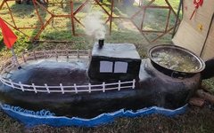 Bộ đội thiết kế bếp nấu bánh chưng hình tàu ngầm, xe tăng