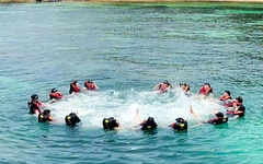 Khách quốc tế chọn trải nghiệm tour 3 đảo để chụp ảnh và lặn ngắm san hô ở Phú Quốc dịp Tết