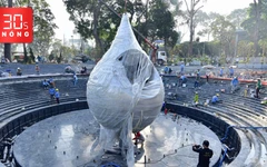 Bản tin 30s Nóng: Lộ diện và ý nghĩa biểu trưng giọt nước – trái tim ở công viên số 1 Lý Thái Tổ