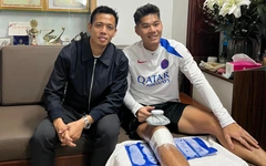 Văn Quyết thăm và chúc Tết Hiểu Minh