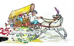 Linh vật ngựa cải thiện an toàn giao thông