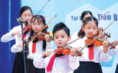 Chuyến tàu Con ngoan trò giỏi dừng tại ga Trường tiểu học Nguyễn Thái Học