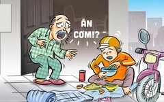Khi shipper ăn cơm trước cổng, chuyện gì đang xảy ra?
