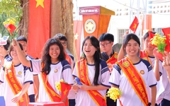 Các gian tư vấn sẵn sàng cho Ngày hội Tự tin vào lớp 10 tại Trường THPT Hoàng Hoa Thám