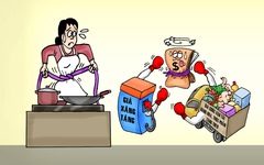 Giá xăng dầu tăng, bà nội trợ 'méo mặt' nhất