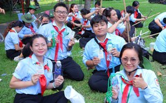 Hàng trăm phụ trách Đội và thiếu nhi tham gia hội trại Vững bước tiến lên Đoàn