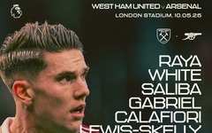 Arsenal và West Ham ra sân với đội hình nào?