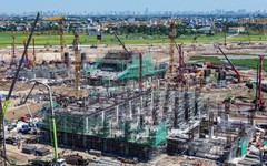 Lộ diện kết cấu khán đài sân vận động lớn nhất thế giới ở Hà Nội, dự kiến hoàn thành 7-2027