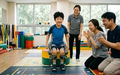 Robot kết hợp game đá bóng giúp trẻ teo cơ tủy đứng dậy sau 6 tuần