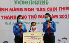 Khởi công công trình măng non Sân chơi thiếu nhi