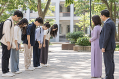 Chào hỏi ở trường học, cần thái độ tôn trọng thật sự chứ không phải một thủ tục bắt buộc?