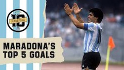 Video: Xem lại 5 bàn thắng ấn tượng của huyền thoại bóng đá Diego Maradona