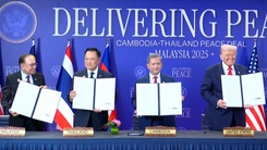 Ông Trump nói thỏa thuận hòa bình Thái Lan - Campuchia là 'thỏa thuận lịch sử'