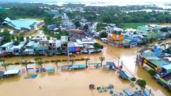 Flycam 'rốn lũ' Đại Lộc ở Đà Nẵng