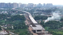 Nhìn từ trên cao hơn 14km cầu cạn vành đai 3 TP.HCM trước ngày thông xe kỹ thuật