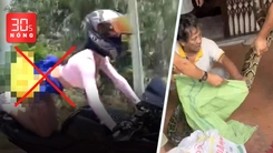 Bản tin 30s Nóng: Người phụ nữ Nga chạy mô tô phản cảm ở Khánh Hòa; Bắt trăn khủng bò vào nhà dân