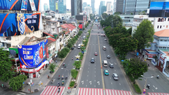 Flycam toàn cảnh đường Lê Lợi sẽ được sửa sang để đón năm mới 2026