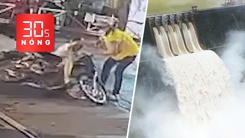 Bản tin 30s nóng: Cứu người ngã xe trên đường ray khi tàu đang đến; Diễn biến bão số 5