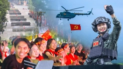 Một hai, một hai, một hai... âm thanh huyên náo phố phường ngày tổng duyệt