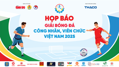 Trực tiếp: Họp báo 'Giải Bóng đá công nhân, viên chức Việt Nam 2025'