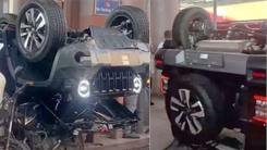 Xe ô tô mới mua rơi từ tầng 1 xuống đường ngay trong lễ bàn giao ở Ấn Độ