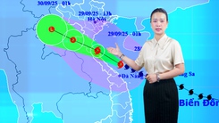 Thời tiết đêm 28 ngày 29-9: Đêm nay bão Bualoi quần thảo miền Trung, cả nước mưa to