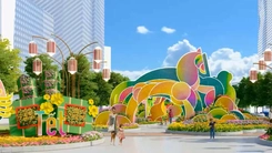 Ngắm phối cảnh Đường hoa Nguyễn Huệ Tết Bính Ngọ 2026 với 2 phiên bản ngày và đêm