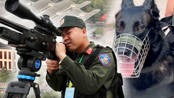 Đặc nhiệm bắn tỉa trên điểm cao và chó nghiệp vụ bảo vệ Đại hội Đảng lần thứ XIV