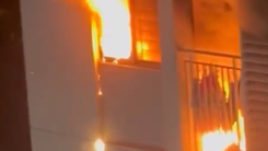 Cháy căn hộ chung cư ở phường Long Trường, 3 mẹ con bỏng nặng