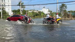 Lũ thượng nguồn, mưa kết hợp triều cường gây ngập đô thị ven sông Đồng Tháp