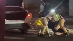 Cảnh sát truy đuổi gần 1km khống chế tài xế xe tải có nồng độ cồn cố tình 'thông chốt'