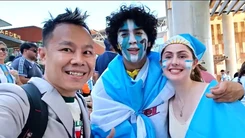 Video cổ động viên Argentina tràn ngập Dallas trong trận cuối vòng bảng 