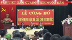 147 phạm nhân được đặc xá trước thời hạn tại Nghệ An