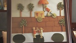 Độc đáo những bức tranh tuổi thơ bằng thức ăn