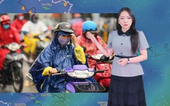 Thời tiết đêm 27 ngày 28-6: Bắc Bộ mưa dông từ đêm về sáng sớm; Nam Bộ mưa về chiều tối; Trung Bộ nắng nóng