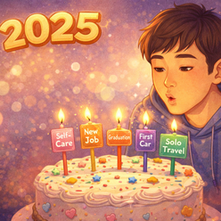 Chiếc bánh thành tựu và những cách bạn trẻ tổng kết năm 2025