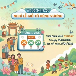 Gợi ý câu lệnh cho AI tạo thông báo nghỉ lễ Giỗ Tổ Hùng Vương và 30-4, 1-5