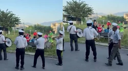 Chuẩn bị thổi nến sinh nhật thì hữu duyên gặp đội kèn đám tang