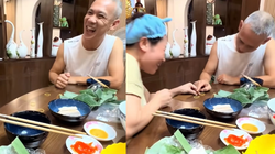 Hai vợ chồng U50 chơi búng thun 'đếm tiền' siêu hài hước