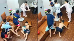 4 con trai 'tốc biến' đi ngủ một nốt nhạc khi thấy mẹ cầm dép