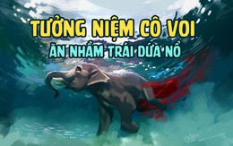 Thế giới vẽ tranh tưởng niệm cô voi đang mang thai ăn phải 'dứa nổ'