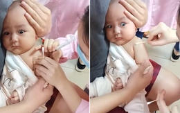 Biểu cảm siêu hài hước của em bé đáng yêu khi sắp bị... chích ngừa