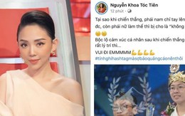 Tóc Tiên bênh vực Quán quân Olympia 2020, khẳng định quyền bình đẳng giới