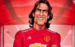 Cavani nịnh fan Manchester United khi tập luyện trong màu áo mới